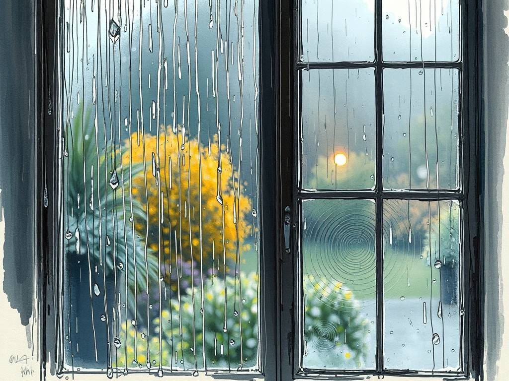 秋窗听雨录:雨滴在玻璃上画抽象派速写(1) 秋窗听雨录:雨滴在玻璃上画抽象派速写(1)