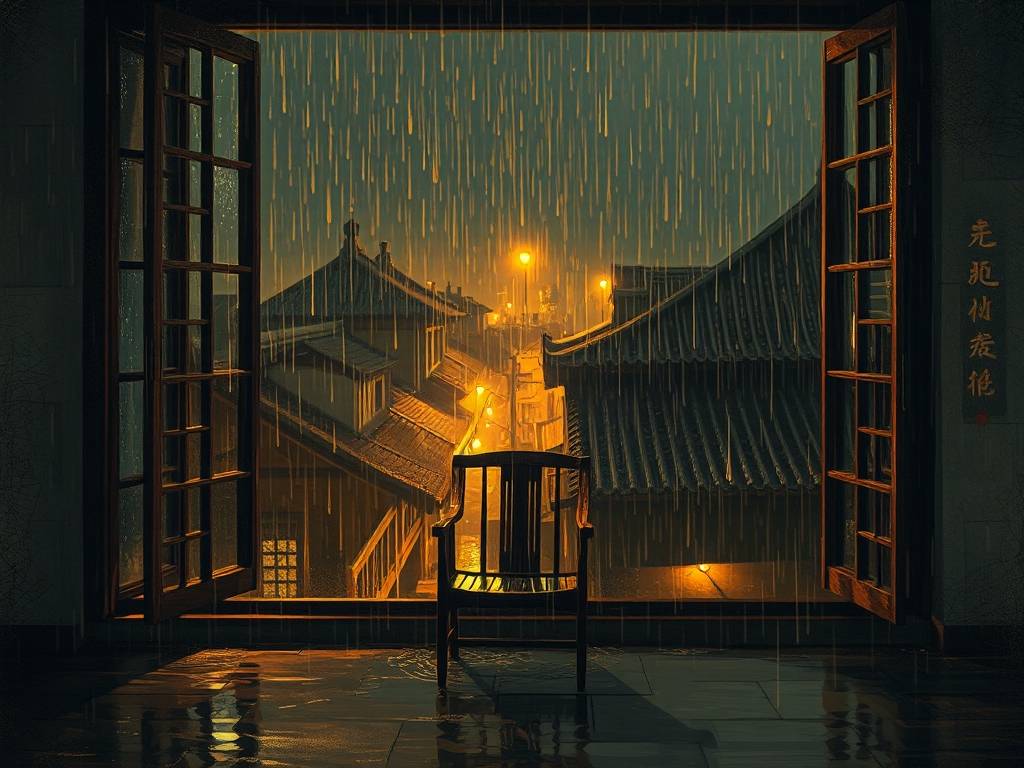 秋窗听雨录:雨滴在玻璃上画抽象派速写 秋窗听雨录:雨滴在玻璃上画抽象派速写