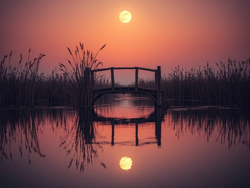 芦苇荡的白月光:黄昏时分的诗意留白(1) 芦苇荡的白月光:黄昏时分的诗意留白(1)